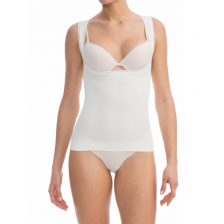 Cupless firm control body shaping vest - breast push-up support - light and refreshing NILIT BREEZE fabric