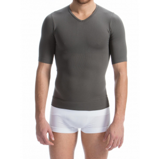 Men's Firm Control Body Shaping T-shirt with HEAT thermal and protective yarn