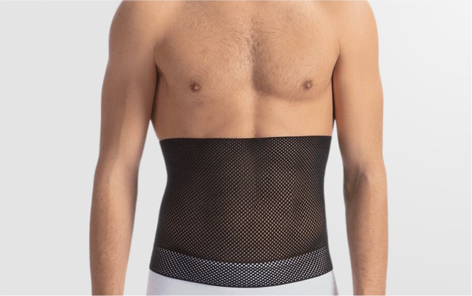Light and breathable unisex firm control body shaping mesh girdle-3